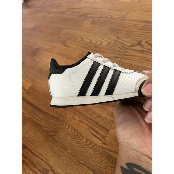 Adidas Samoa I Toddler OG Cloud White-Core Black Size 5.5 Sneakers Ortholite - Picture 15 of 16